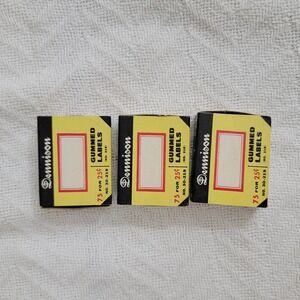 Vintage Dennison Gummed Labels No. 219 30-219 Red Border 3 Boxes FULL New READ